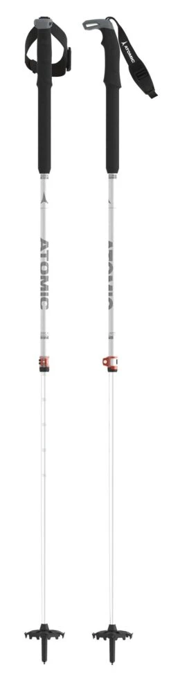 Atomic 2024 BCT Touring SQS Silver/Grey Ski Poles NEW !! 95-145cm